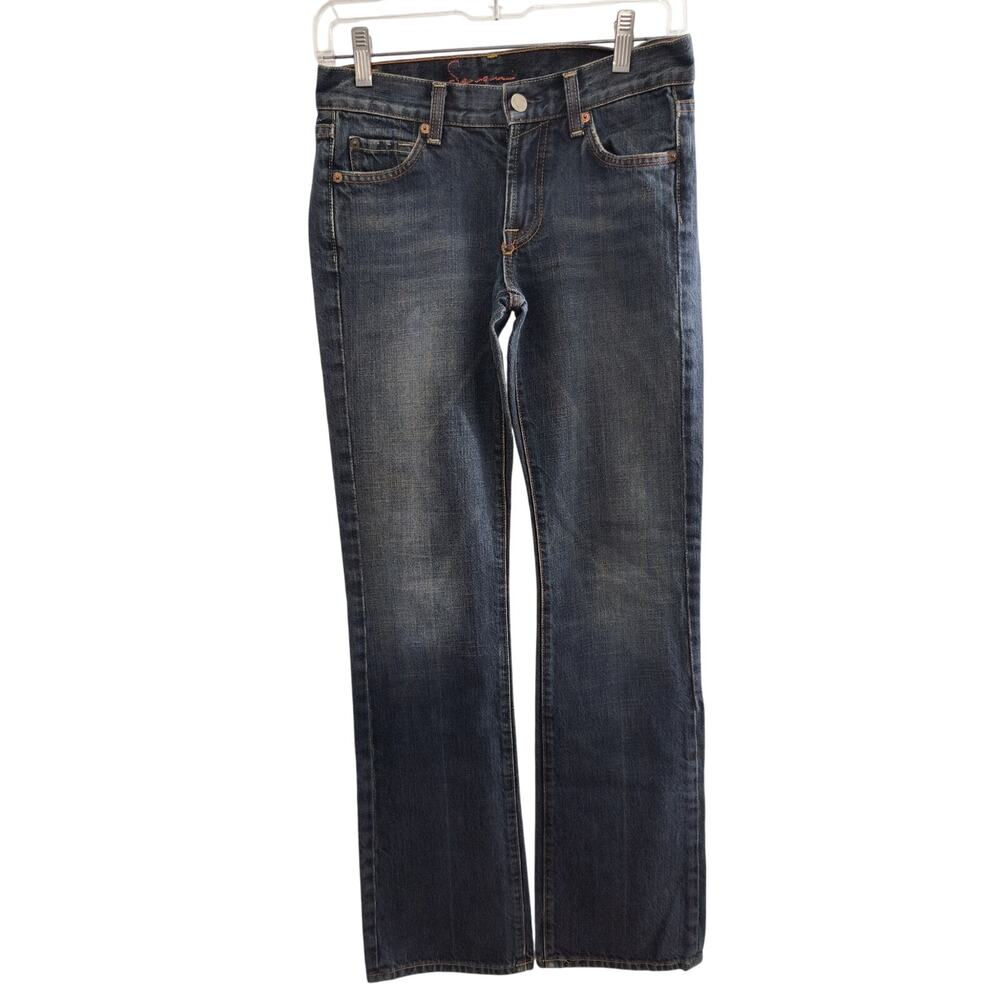 Seven Bootcut Jeans Women's Size 26 Mid Rise 5 pocket Blue Dark Wash Denim